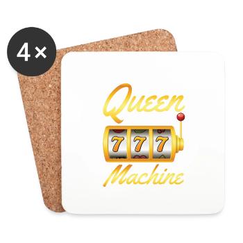 Queen Of The Slot Für Alle Casino-fans - Untersetzer (4er-Set) - Weiß - Vorne