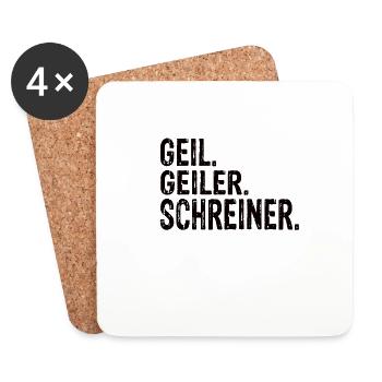 Schreiner Schreiner Handwerk Schreiner Spruch - Untersetzer (4er-Set) - Weiß - Vorne