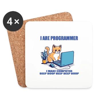 I are programmer - Coasters (set of 4) - white - Front