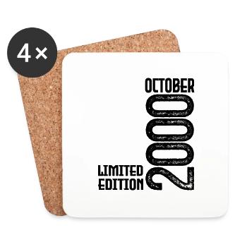 October 2000 Birthday Gift. October 2000. - Coasters (set of 4) - white - Front