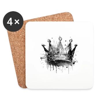 Crown Symbol - Coasters (set of 4) - white - Front