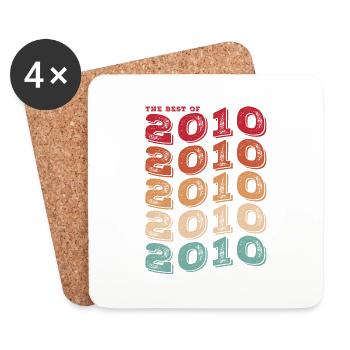 Jahrgang 2010 Geschenke Legende für 13-Jährige - 13. - Untersetzer (4er-Set) - Weiß - Vorne