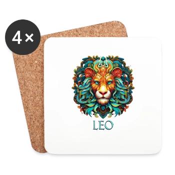 Be Proud of Your Unique Traits Leo Zodiac - Coasters (set of 4) - white - Front