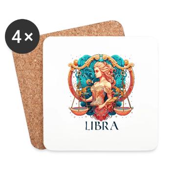 Waage Astrologie Sternzeichen Design - Cool Waage - Untersetzer (4er-Set) - Weiß - Vorne