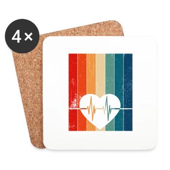 Lustige Krankenschwester Geschenke - Untersetzer (4er-Set) - Weiß - Vorne