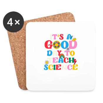 C’est une bonne journée pour enseigner les sciences - Dessous de verre (lot de 4) - blanc - Devant