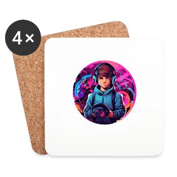 Le jeu est ma vie - Dessous de verre (lot de 4) - blanc - Devant