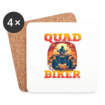 Quad Biker für einen Quadbiker Quad Fahrer - Untersetzer (4er-Set) - Weiß - Vorne