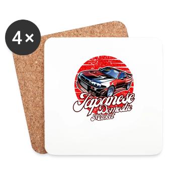 Jdm / Tuning / Turbocompresseur / Jantes / Chiptuning - Dessous de verre (lot de 4) - blanc - Devant