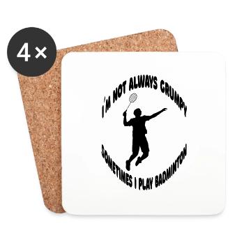 Badminton Badminton Badminton Fan Badminton Équipe - Dessous de verre (lot de 4) - blanc - Devant