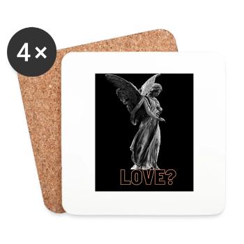 Love? T-shirt - Untersetzer (4er-Set) - Weiß - Vorne