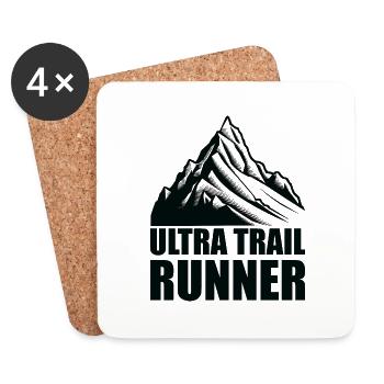 Trail Run Ultra Trail Running Randonnée en montagne Running - Dessous de verre (lot de 4) - blanc - Devant