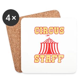 Circus Staff For Men Women Circus Staff - Coasters (set of 4) - white - Front