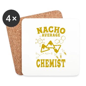 chimiste chimie chimie drôle nacho mexicain taco - Dessous de verre (lot de 4) - blanc - Devant