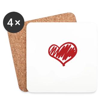 All I want is Pizza and You - Coasters (set of 4) - white - Front