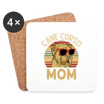 Cane Corso Mom - Coasters (set of 4) - white - Front