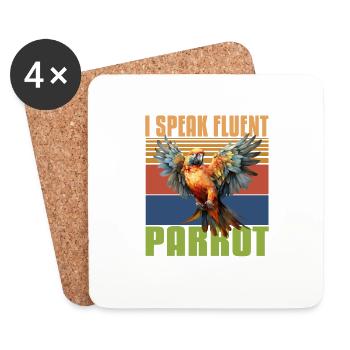Perruche Perruche Oiseau Perruche Propriétaire - Dessous de verre (lot de 4) - blanc - Devant