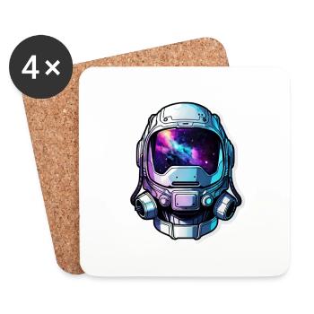 Space Galaxy Astronaut - Coasters (set of 4) - white - Front