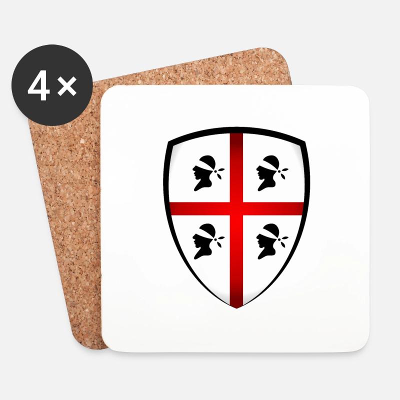 Sardinien Modernes Wappen - Untersetzer (4er-Set) - Weiß