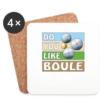 AIMEZ-VOUS LA BOULE - Dessous de verre (lot de 4) - blanc - Devant