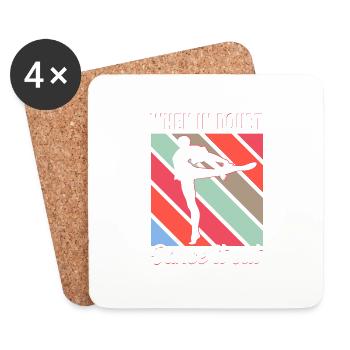 When In Doubt Dance It Out for Dancers Dancing - Coasters (set of 4) - white - Front