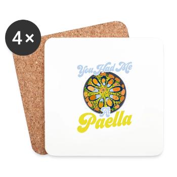 You Had Me At Paella Espana Rice Dish Food - Coasters (set of 4) - white - Front