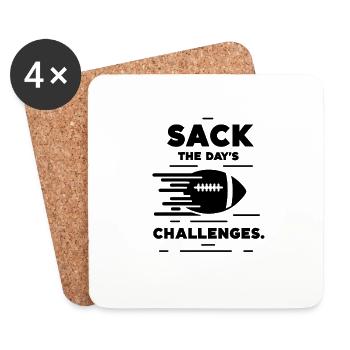 Sack Die Herausforderungen des Tages - Untersetzer (4er-Set) - Weiß - Vorne