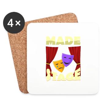 Fait pour la scène pour les acteurs hommes femmes - Dessous de verre (lot de 4) - blanc - Devant
