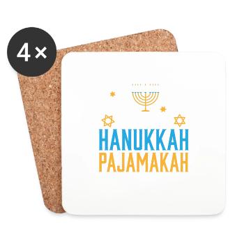 Jewish Family This Is My Hanukkah Pajamakah - Untersetzer (4er-Set) - Weiß - Vorne