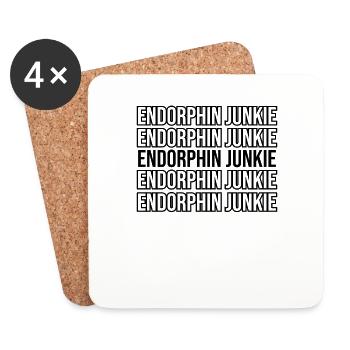 Endorphin -Junkie - Pumpen Umfasst Fitnessstudio - Untersetzer (4er-Set) - Weiß - Vorne