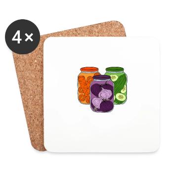 Canning Dad Like A Regular Dad But Cooler - Coasters (set of 4) - white - Front