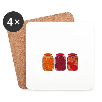 I'm A Dad And I Do Canning Nothing Scares Me - Coasters (set of 4) - white - Front