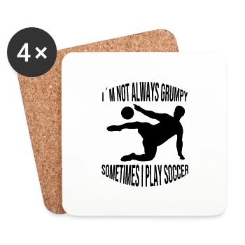 Soccer Player Soccer Team Soccer Design - Coasters (set of 4) - white - Front