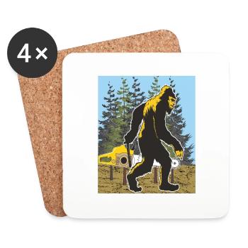 TRONÇONNEUSE BIGFOOT - Dessous de verre (lot de 4) - blanc - Devant