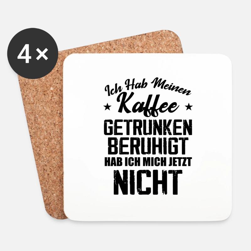 Nicht Beruhigt - Untersetzer (4er-Set) - Weiß