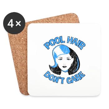 Pool Hair Don't Care 3 - Untersetzer (4er-Set) - Weiß - Vorne