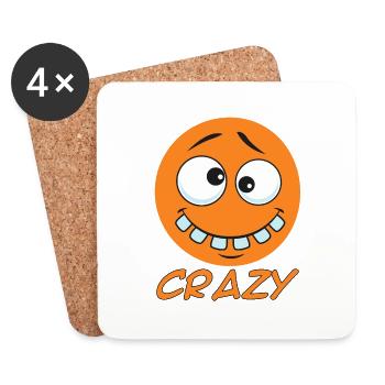 Crazy dot - small crazy dot - Coasters (set of 4) - white - Front