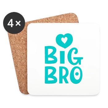 BIG BRO - Coasters (set of 4) - white - Front
