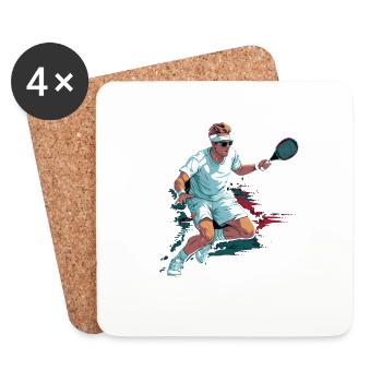 Tennis - Untersetzer (4er-Set) - Weiß - Vorne
