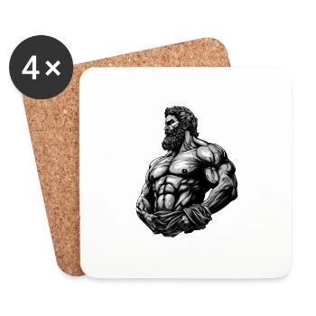 Bodybuilders Muscles Bodybuilding - Coasters (set of 4) - white - Front