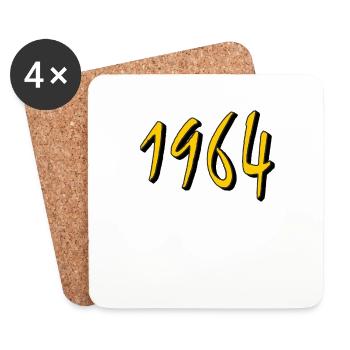 GEBURTSTAG JAHRESZAHL 1964 - Untersetzer (4er-Set) - Weiß - Vorne