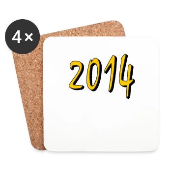 ANNÉE D’ANNIVERSAIRE 2014 - Dessous de verre (lot de 4) - blanc - Devant