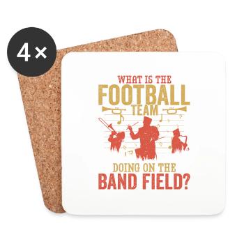 What Is The Team Doing On The Band Field? Marchin - Coasters (set of 4) - white - Front