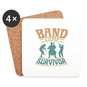 Band Camp Survivor Marching Band Orchestra - Coasters (set of 4) - white - Front