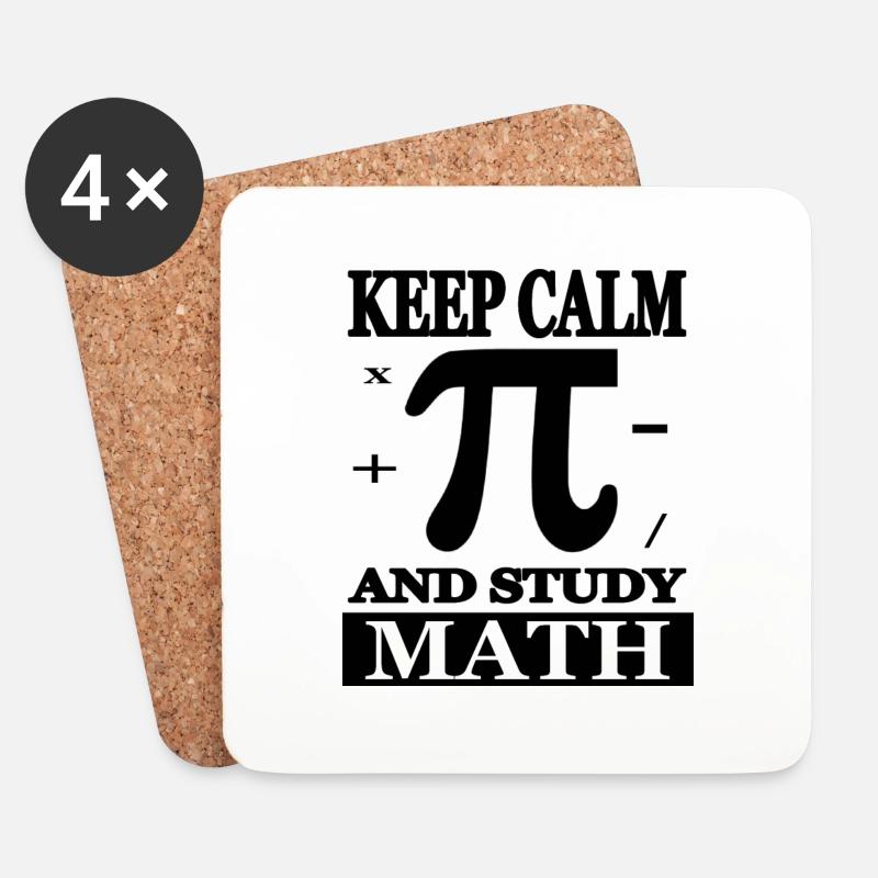 Math étudier Math étudiant Math cadeau - Dessous de verre (lot de 4) - blanc