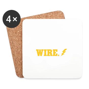 Electrician Gift - Coasters (set of 4) - white - Front