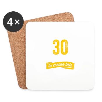 Funny 30 Years Old Joke 30th Birthday Gag Humor - Coasters (set of 4) - white - Front
