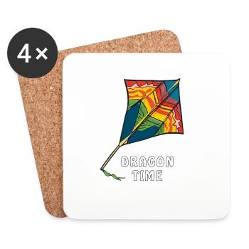 DRACHEN AUTUMN DRAGON TIME - Untersetzer (4er-Set) - Weiß - Vorne