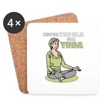 LE YOGA N’EST JAMAIS TROP VIEUX POUR LE YOGA - Dessous de verre (lot de 4) - blanc - Devant