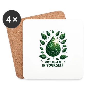 Il suffit d’être en vous-même - Dessous de verre (lot de 4) - blanc - Devant